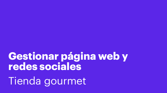 Gestionar página web y redes sociales