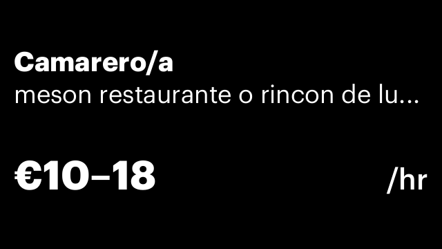Camarero/a