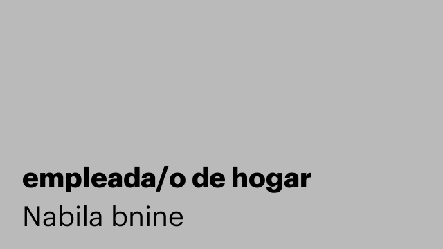 empleada/o de hogar