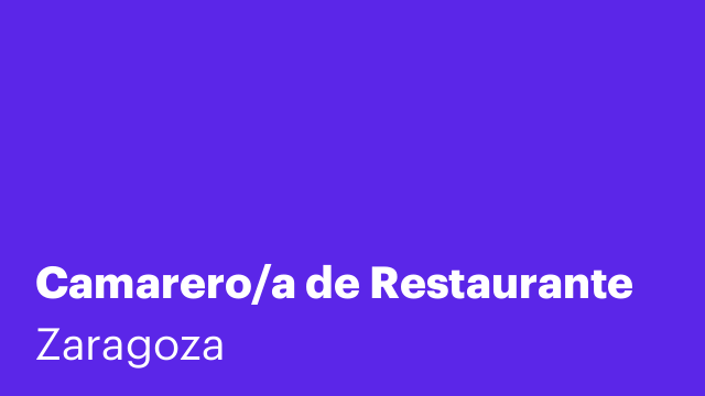 Camarero/a de Restaurante