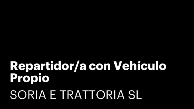 Repartidor/a con Vehículo Propio