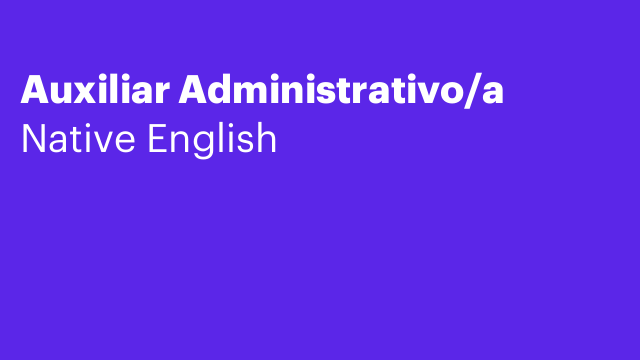 Auxiliar Administrativo/a