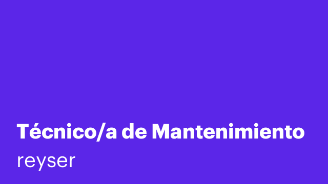 Técnico/a de Mantenimiento