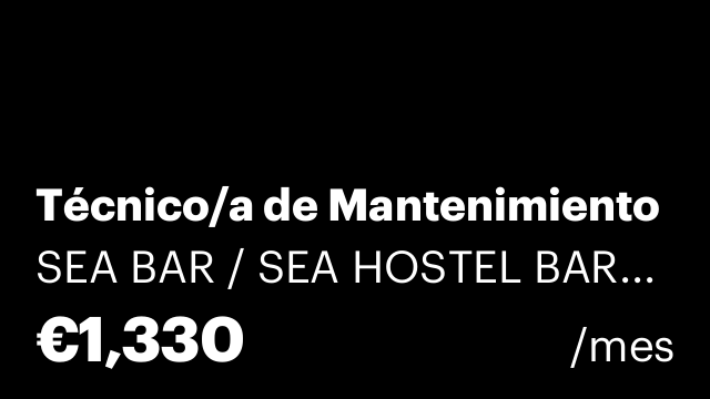 Técnico/a de Mantenimiento