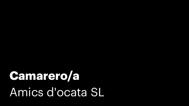 Camarero/a