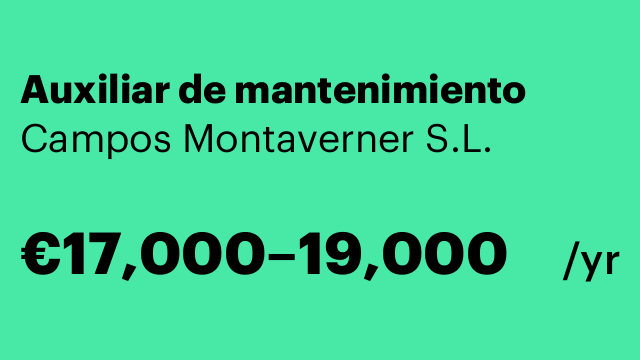 Auxiliar de mantenimiento