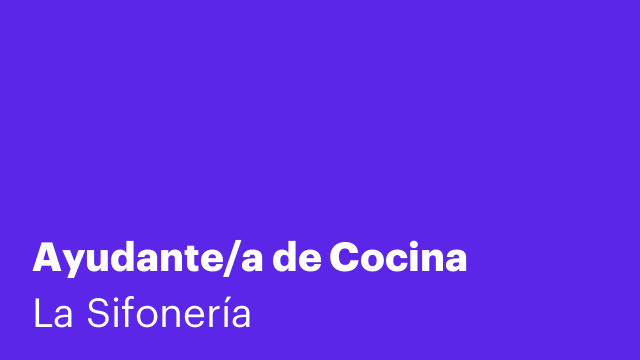 Ayudante/a de Cocina