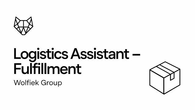 Logistics Assistant – Fulfillment