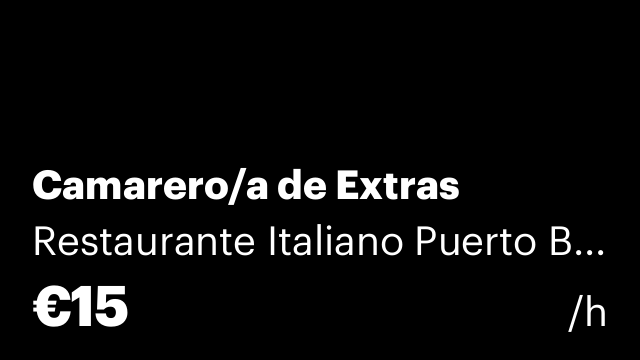 Camarero/a de Extras