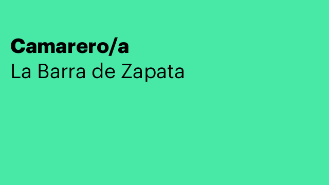 Camarero/a
