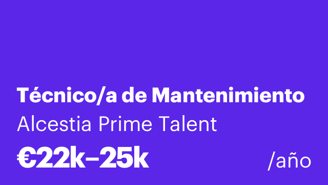 Técnico/a de Mantenimiento