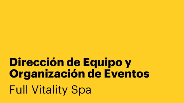 Dirección de Equipo y Organización de Eventos