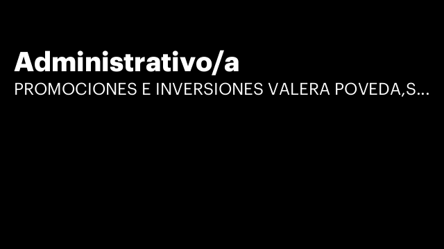Administrativo/a