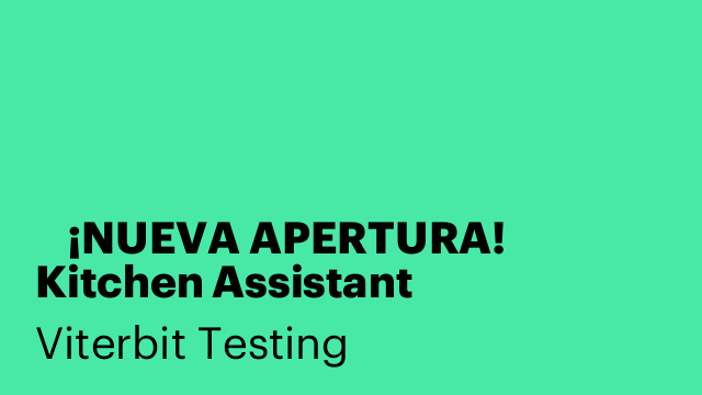 💙 ¡NUEVA APERTURA! Kitchen Assistant (segundo/a de cocina)