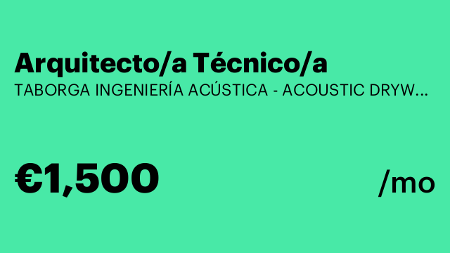 Arquitecto/a Técnico/a