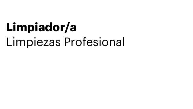 Limpiador/a