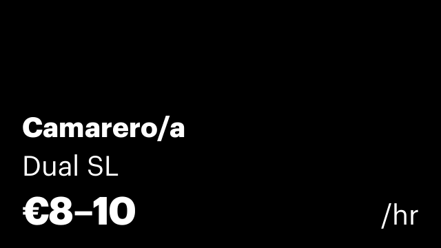 Camarero/a
