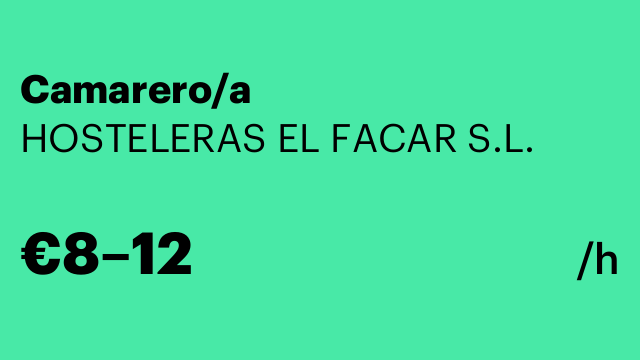 Camarero/a
