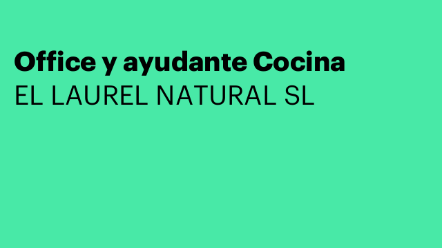 Office y ayudante Cocina