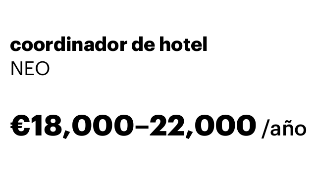 coordinador de hotel