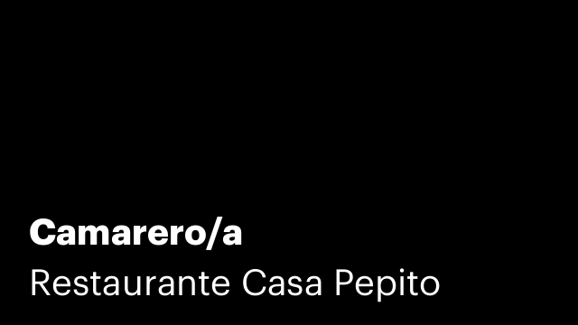 Camarero/a