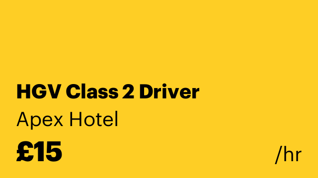 HGV Class 2 Driver