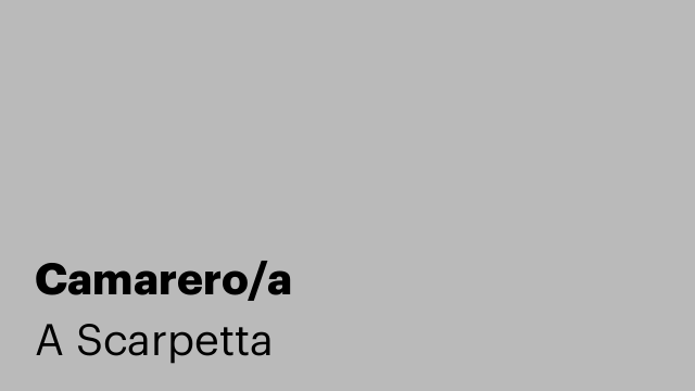 Camarero/a