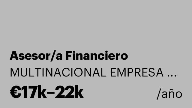 Asesor/a Financiero