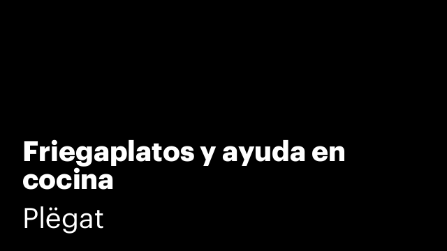 Friegaplatos y ayuda en cocina