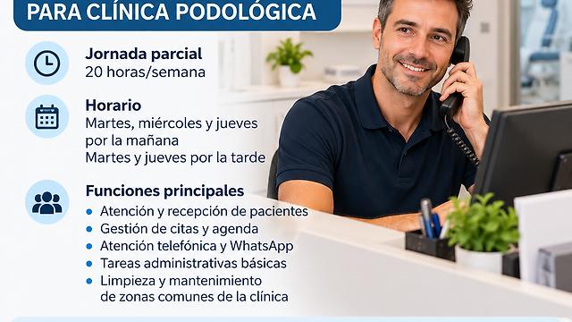 Recepcionista de Clínica (Certificado discapacidad))