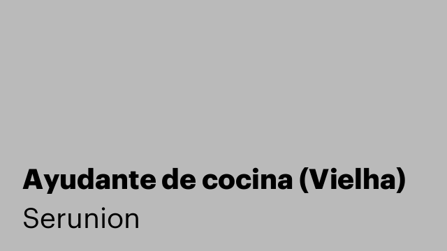 Ayudante de cocina (Vielha)