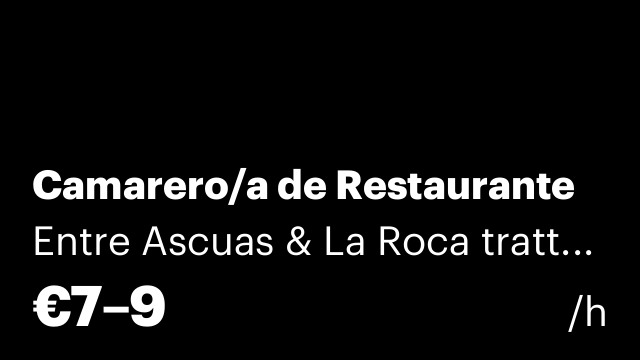 Camarero/a de Restaurante