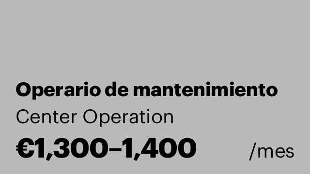 Operario de mantenimiento