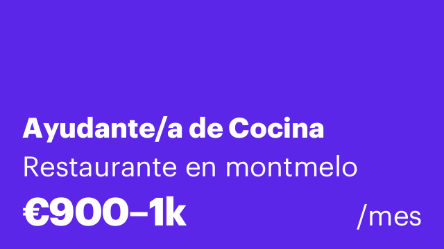 Ayudante/a de Cocina