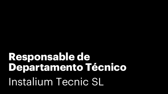 Responsable de Departamento Técnico