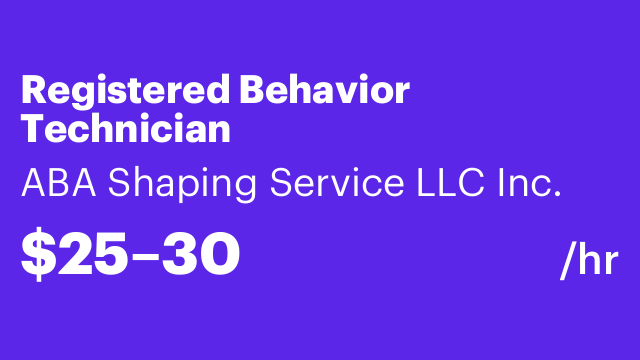 Registered Behavior Technician