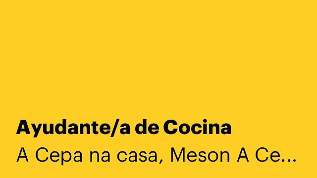 Ayudante/a de Cocina