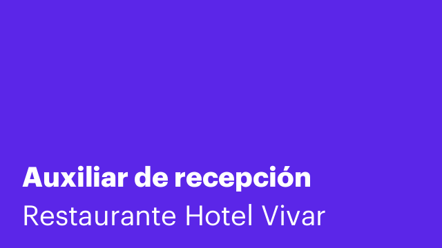 Auxiliar de recepción