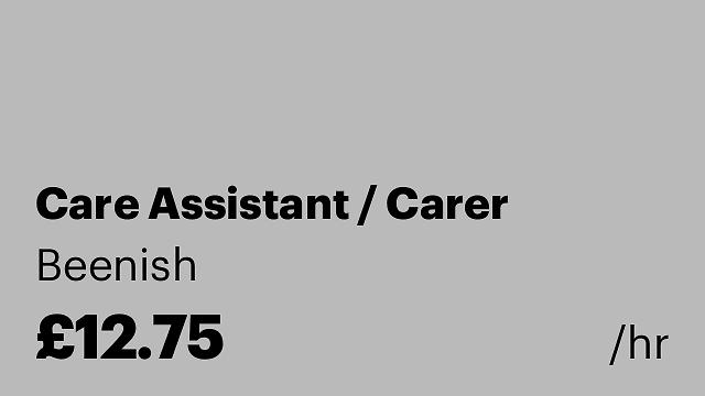 Care Assistant / Carer