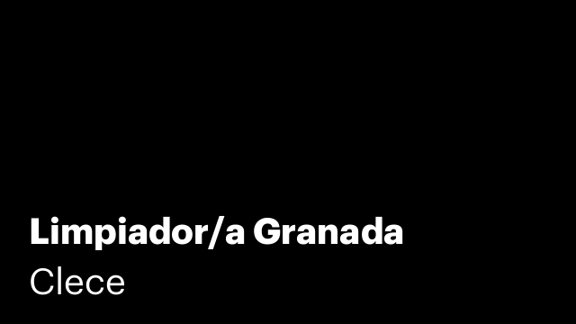 Limpiador/a Granada