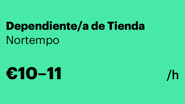 Dependiente/a de Tienda
