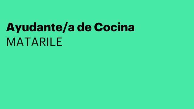 Ayudante/a de Cocina