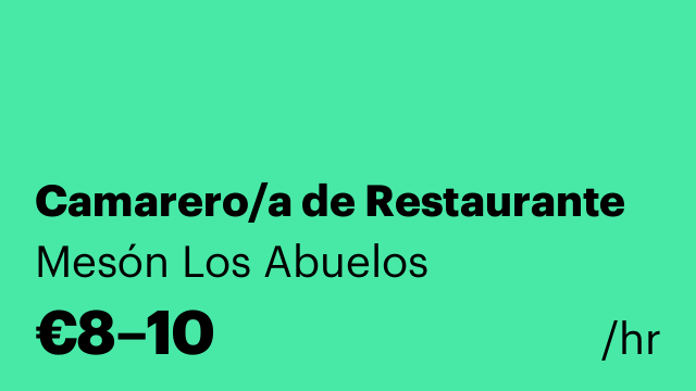 Camarero/a de Restaurante