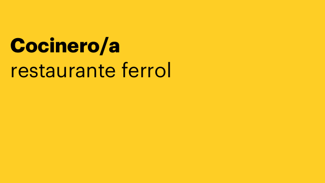 Cocinero/a