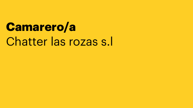 Camarero/a