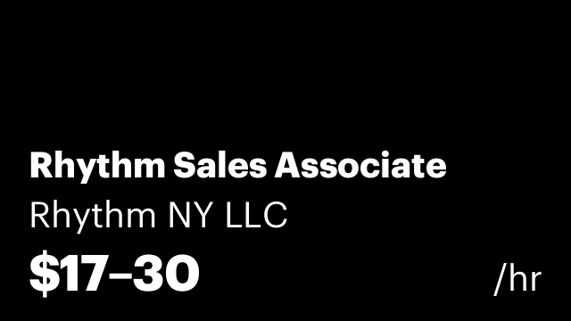 Rhythm Sales Associate