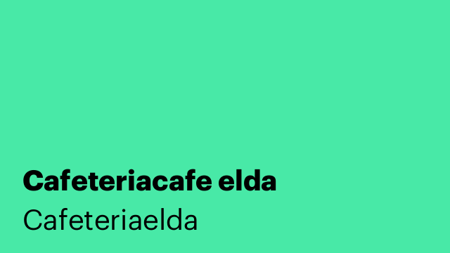 Cafeteriacafe elda