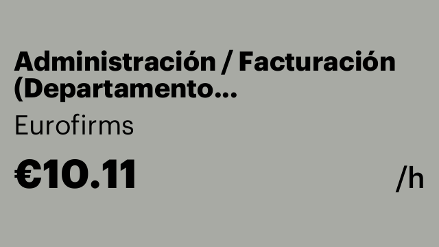 Administración / Facturación (Departamento Ventas/Compras