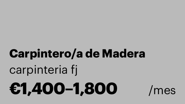 Carpintero/a de Madera