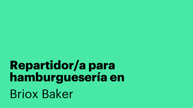 Repartidor/a para hamburguesería en Bertamiráns